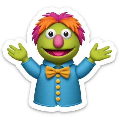 A Muppet style pupet sticker
