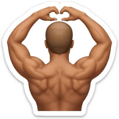 Man with back arched sticker