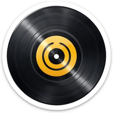 Record vinyl sticker