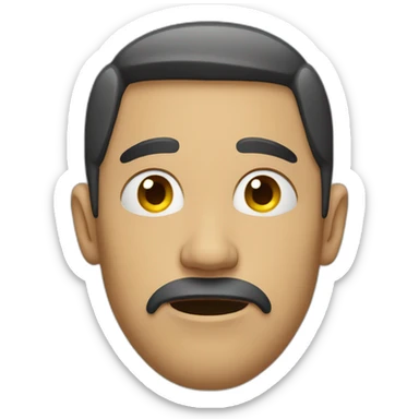 man with tears sticker