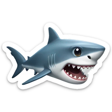shark with big teeth sticker
