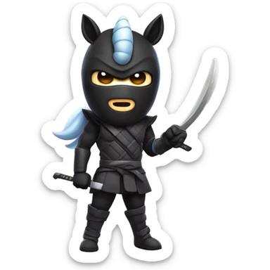 Ninja unicorn sticker
