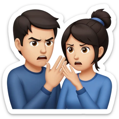 couple having communication problems arguing sticker