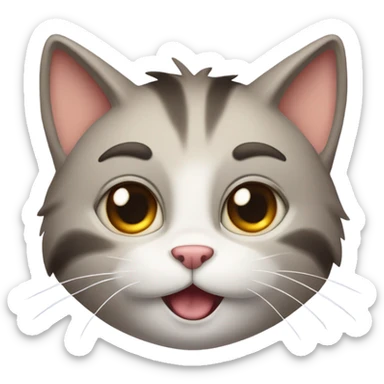 a cat giving the middle finger sticker