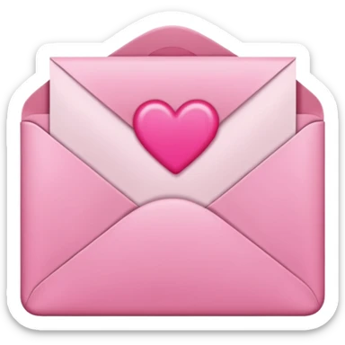 Pink love letter  sticker