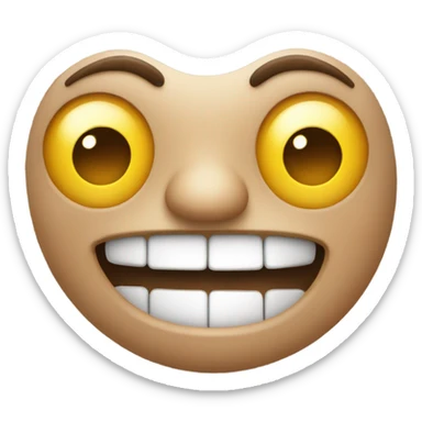 happy face emoji with two thumbs up sticker