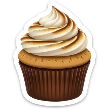 S’mores cupcake sticker