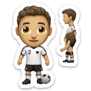 soccer player CHANGE UNIFORM TO VINTAGE GERMAN TEAM sticker
