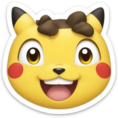 Pikachu face sticker