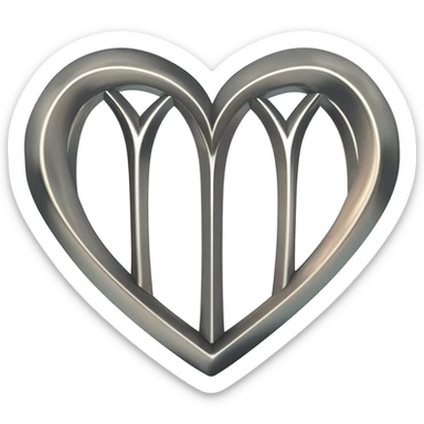 Gothic heart sticker