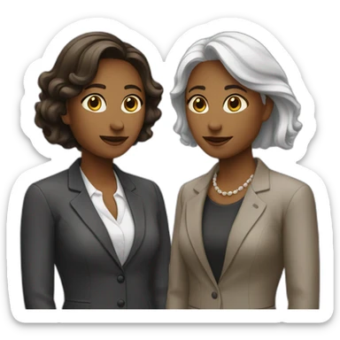 meeting-two-women-familiar sticker