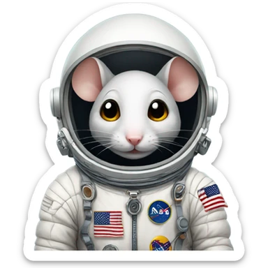 mouse in spacesuit with no national flags sticker