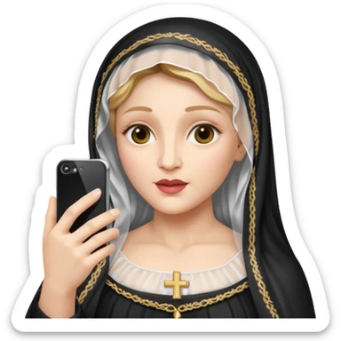 emoji della madonna che si scatta un selfie 
 sticker