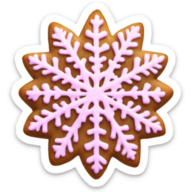 pink snowflake cookie  sticker