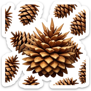 Spruce pine cone sticker