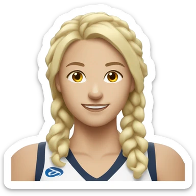 summer olympics blonde girl volleyball sticker