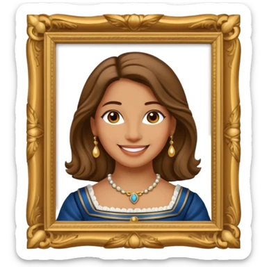 Monnalisa paint of Louvre giocanda frame  sticker