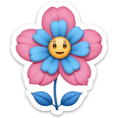 Apena faça uma Flor de uma cor azul q nem uma rosa mucha sticker