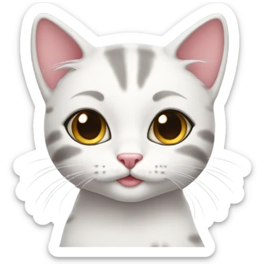 cute girly cat sticker