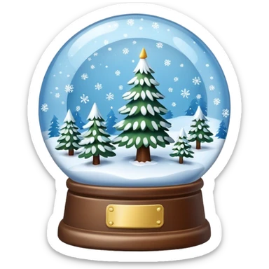 snow globe winter sticker