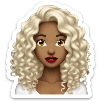 pretty-long-curly-black-hair-carameltone-woman-red-lips- sticker
