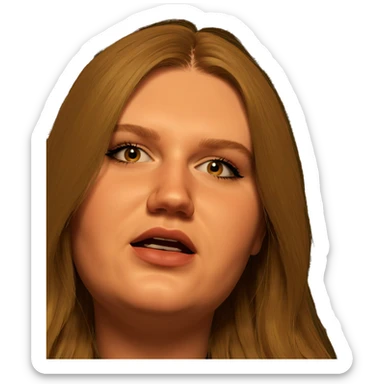 portrait of a girl sticker