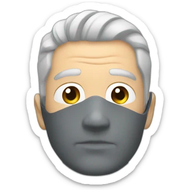 diving men gray hair sticker