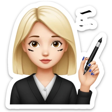 Calligraphy Girl sticker