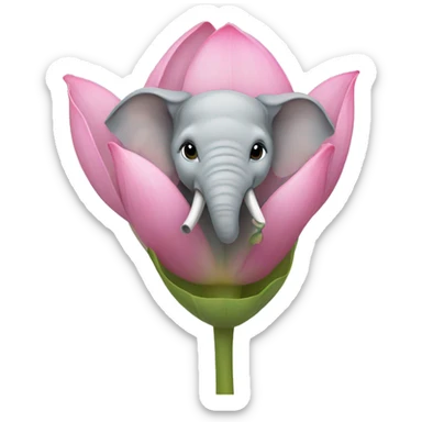 Elephant lotus flower bud  sticker