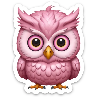 image of a pink owl sticker