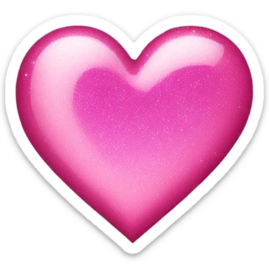 Pink sparkle heart  sticker