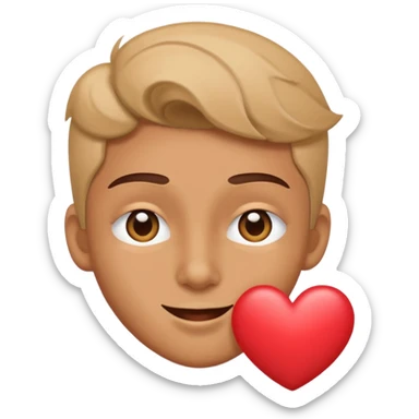 Wink and heart eyes sticker