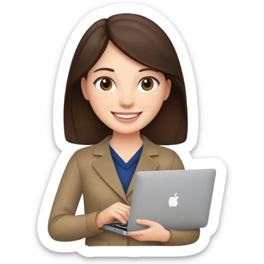 macbook brunette sticker