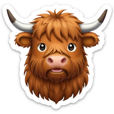 Highland cow sticker