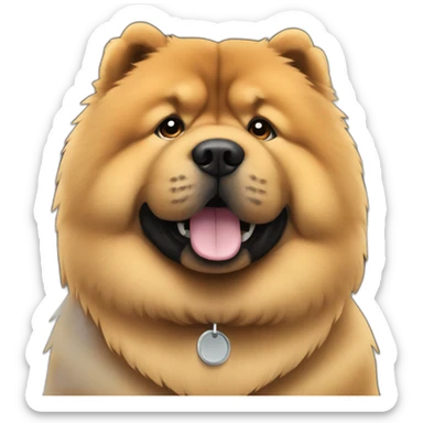 Chow chow at a barbershop sticker