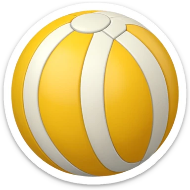 yellow and white striped ball, simple sticker