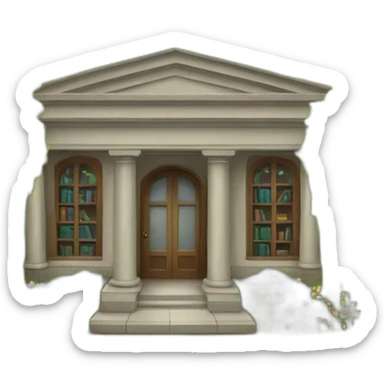a small library standing in a garden sticker