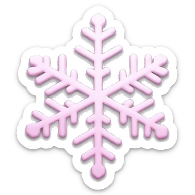 pastel pink snowflake  sticker