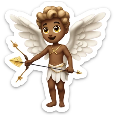 Cupid angel holding a bow and arrow sticker