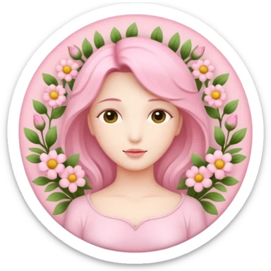 virgo sign pink sticker