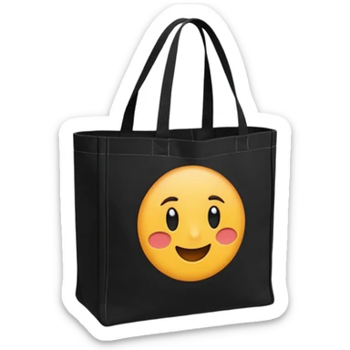 Reusable Black Tote Bag sticker