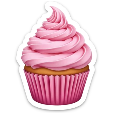 Cupcake with pink icing sticker