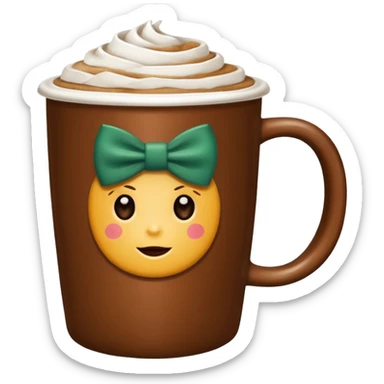 starbucks coffee with a bow sticker