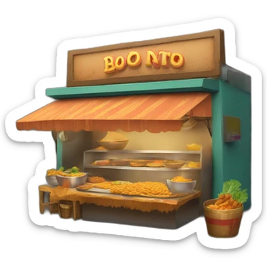 indian street food shop sticker