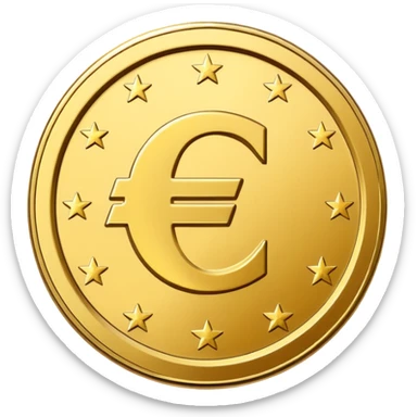 Euro coin sticker