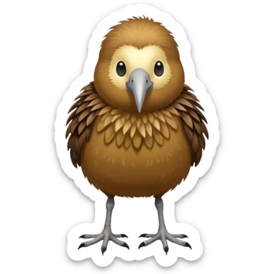 Kiwi bird on two feet loger beak sticker