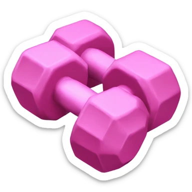 pink dumbbells sticker