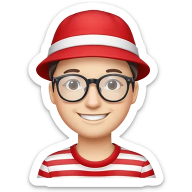 Photo of a friend made to look like where’s wally sticker