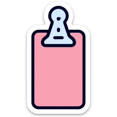 pastel pink paper clip sticker