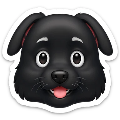 perro negro sticker